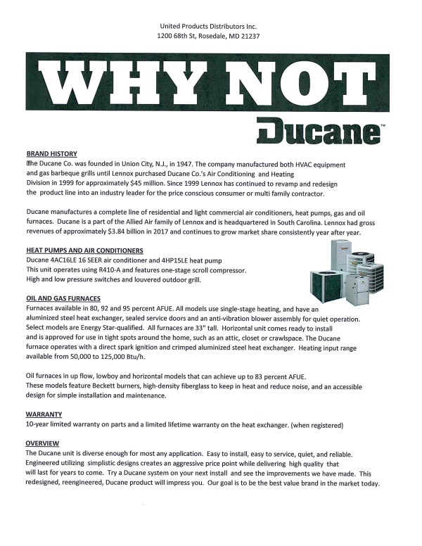 Why Not Ducane!